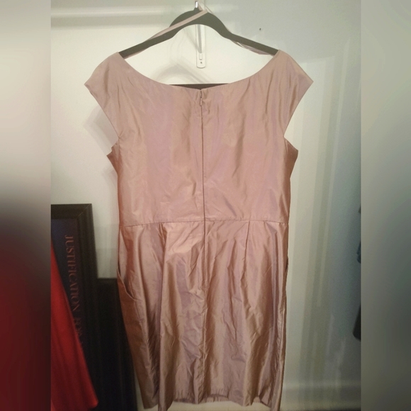 Absolutely fun rose colored Alex evening size 16 dress with pockets - Picture 2 of 4